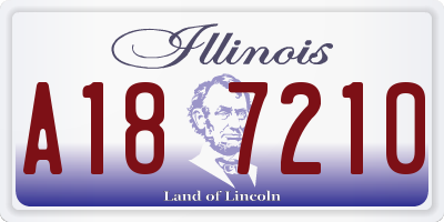 IL license plate A187210