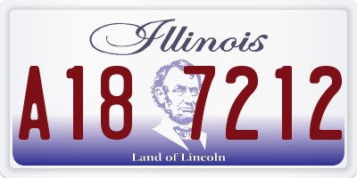 IL license plate A187212