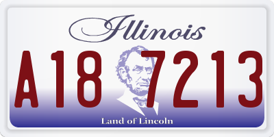 IL license plate A187213