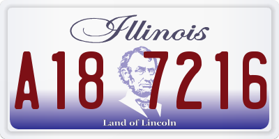 IL license plate A187216