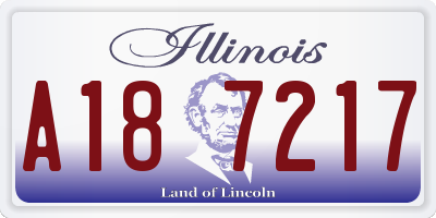 IL license plate A187217