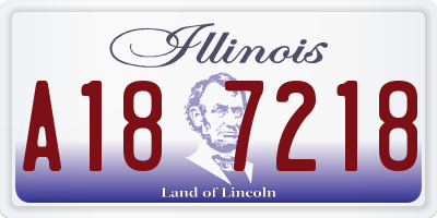 IL license plate A187218