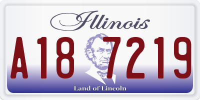IL license plate A187219