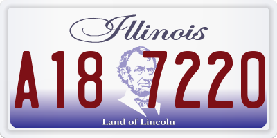 IL license plate A187220