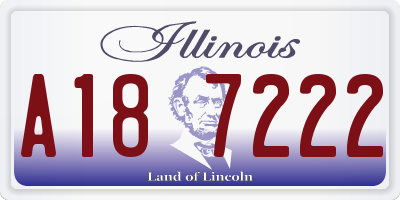 IL license plate A187222