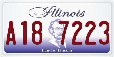 IL license plate A187223