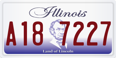 IL license plate A187227