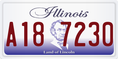 IL license plate A187230