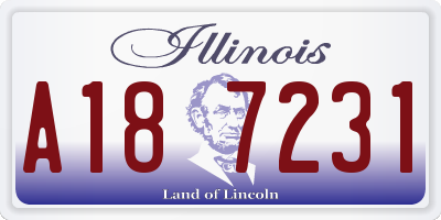 IL license plate A187231