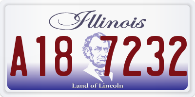 IL license plate A187232