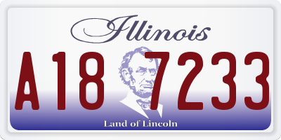IL license plate A187233