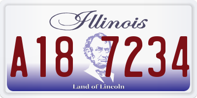 IL license plate A187234