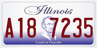IL license plate A187235