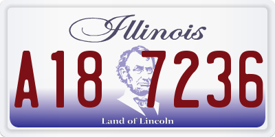 IL license plate A187236