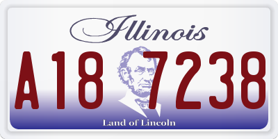 IL license plate A187238