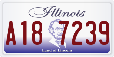 IL license plate A187239