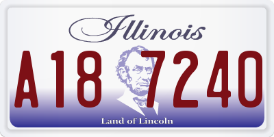 IL license plate A187240