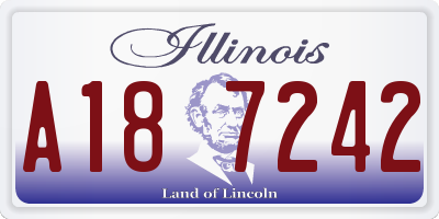 IL license plate A187242