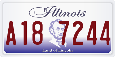 IL license plate A187244