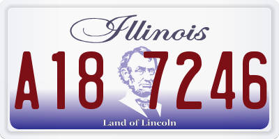IL license plate A187246
