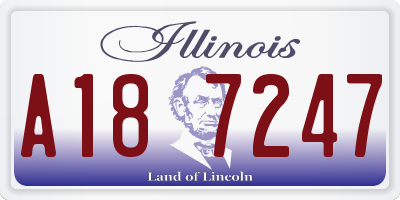 IL license plate A187247