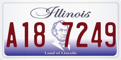 IL license plate A187249