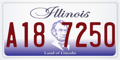 IL license plate A187250