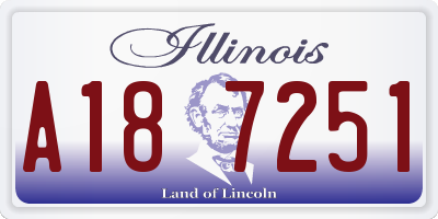 IL license plate A187251