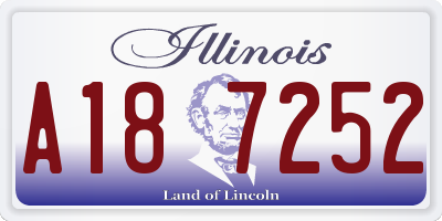 IL license plate A187252