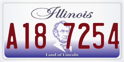 IL license plate A187254