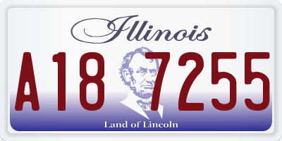 IL license plate A187255