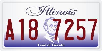 IL license plate A187257