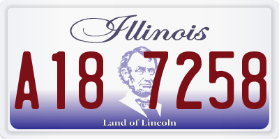 IL license plate A187258