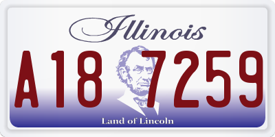 IL license plate A187259