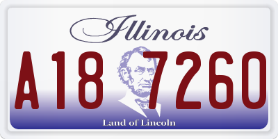 IL license plate A187260