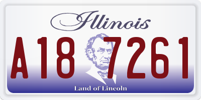 IL license plate A187261