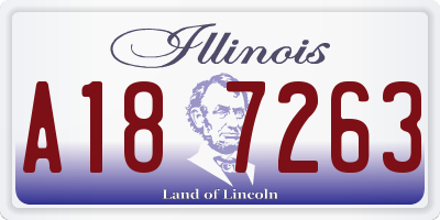 IL license plate A187263