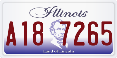 IL license plate A187265