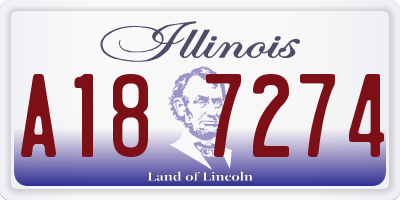 IL license plate A187274