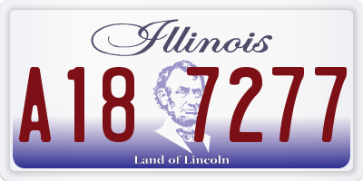 IL license plate A187277