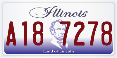 IL license plate A187278