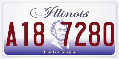 IL license plate A187280