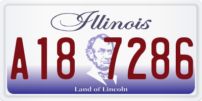 IL license plate A187286