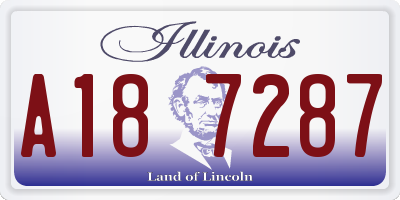 IL license plate A187287