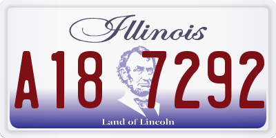 IL license plate A187292
