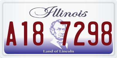 IL license plate A187298