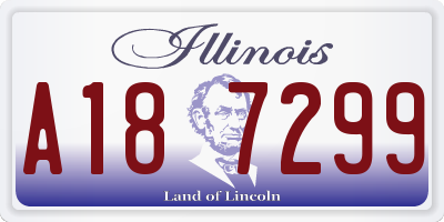 IL license plate A187299