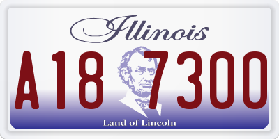 IL license plate A187300