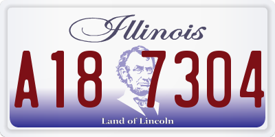 IL license plate A187304