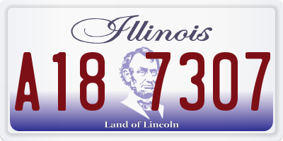 IL license plate A187307